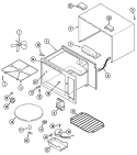 BODY Diagram and Parts List for M168W  Jenn-Air Microwave
