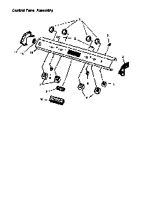 Control Panel Assembly Diagram and Parts List for CC13W P1155203S Amana Range