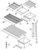 Part Location Diagram of 61001650 Whirlpool TRIM SHELF