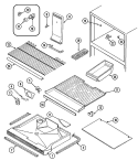 FREEZER COMPARTMENT Diagram and Parts List for KSU4700BS  Admiral Refrigerator