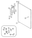 FRESH FOOD OUTER DOOR Diagram and Parts List for KSU4700BS  Admiral Refrigerator