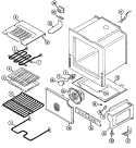 OVEN / BASE Diagram and Parts List for CRE9830BCE  Maytag Range