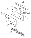 CONTROL PANEL Diagram and Parts List for 9512WUV  Magic Chef Wall Oven