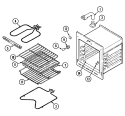 OVEN Diagram and Parts List for 9512WUV  Magic Chef Wall Oven