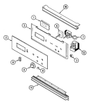 CONTROL PANEL Diagram and Parts List for 9522XUB  Magic Chef Wall Oven