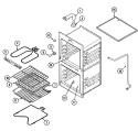 OVEN Diagram and Parts List for 9522XUB  Magic Chef Wall Oven