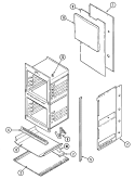 BODY Diagram and Parts List for 9522XUB  Magic Chef Wall Oven