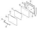 DOOR (LOWER) Diagram and Parts List for 9522WUA  Magic Chef Wall Oven