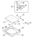TOP Diagram and Parts List for AAV1200AKW  Admiral Washer