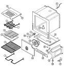 OVEN / BASE Diagram and Parts List for CRE9530BCE  Maytag Range
