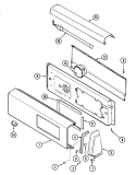 CONTROL PANEL Diagram and Parts List for JW3000W  Jenn-Air Washer