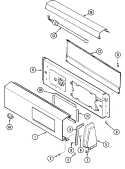 CONTROL PANEL Diagram and Parts List for JDG3000A  Jenn-Air Dryer