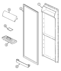 FRESH FOOD INNER DOOR Diagram and Parts List for RC223AM  Amana Refrigerator