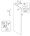 FRESH FOOD OUTER DOOR Diagram and Parts List for RC223AM  Amana Refrigerator