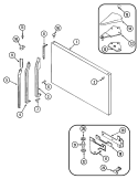 FREEZER OUTER DOOR Diagram and Parts List for GT19B7N3EV  Maytag Refrigerator