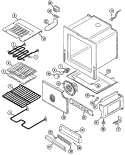 OVEN / BASE Diagram and Parts List for CRE9830CDE  Maytag Range