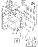 BODY Diagram and Parts List for CRE9830CDE  Maytag Range