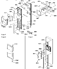Freezer Door Diagram and Parts List for SRD20TPW-P1190811WW  Amana Refrigerator