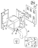 BODY Diagram and Parts List for 6896XVB  Magic Chef Range
