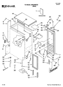 Cabinet Liner And Door Parts Diagram and Parts List for JIM158XBCX2  Jenn-Air Ice Maker