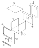 BODY Diagram and Parts List for W30400BC  Jenn-Air Wall Oven