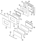 DOOR (STL) Diagram and Parts List for CWG3100AAS  Maytag Wall Oven