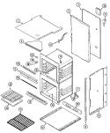 OVEN / BODY Diagram and Parts List for CWG3600AAB  Maytag Wall Oven
