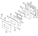 DOOR (UPPER & LOWER) Diagram and Parts List for CWG3600AAB  Maytag Wall Oven