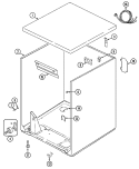 CABINET Diagram and Parts List for JDE2000WC  Jenn-Air Dryer