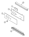 CONTROL PANEL Diagram and Parts List for CWE4200ACB  Maytag Wall Oven