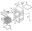 OVEN Diagram and Parts List for CWE5200ACB  Maytag Wall Oven