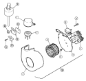 BLOWER, FLOAT & WATER LEVEL SWITCH Diagram and Parts List for DWU6402AAB  Maytag Dishwasher