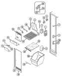 FREEZER COMPARTMENT Diagram and Parts List for CS22Y7DW  Crosley Refrigerator