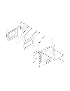 Lower Door Parts Diagram and Parts List for MGT8775XS04  Maytag Range