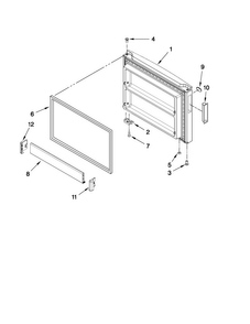 Freezer Door Parts Diagram and Parts List for 5VA1RXGFYW00  Amana Refrigerator