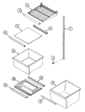 SHELVES & ACCESSORIES Diagram and Parts List for RC202TAV  Magic Chef Refrigerator