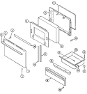 DOOR / DRAWER (3458KVx) Diagram and Parts List for 3458KVW  Magic Chef Range