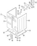 CABINET (REAR) Diagram and Parts List for LDE7304AEE  Maytag Dryer