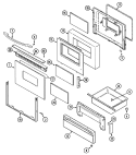DOOR / DRAWER Diagram and Parts List for FCE30510W  Jenn-Air Range