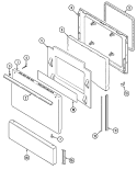 DOOR Diagram and Parts List for 3868KYW-D  Magic Chef Range