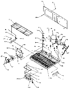 Machine Compartment Diagram and Parts List for SZDE27N-P1162205W  Amana Refrigerator