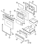 Part Location Diagram of 74002056 Whirlpool GLASS, DOOR (ALM)