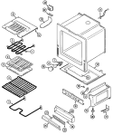OVEN / BASE Diagram and Parts List for FCE30510W  Jenn-Air Range