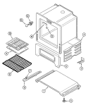 OVEN / BASE Diagram and Parts List for CRG8200BAW  Maytag Range