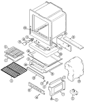 OVEN / BASE Diagram and Parts List for G3468XRA-X  Maytag Range