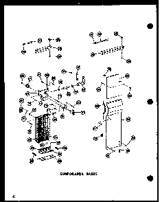 Evaporator Parts Diagram and Parts List for SRN22N-C-P60230-17WC  Amana Refrigerator