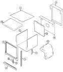 BODY Diagram and Parts List for 9845XVB  Magic Chef Wall Oven