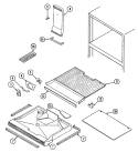 FREEZER COMPARTMENT Diagram and Parts List for CT15Y5W  Crosley Refrigerator