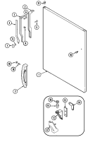 FRESH FOOD OUTER DOOR Diagram and Parts List for CT15Y5W  Crosley Refrigerator