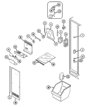Part Location Diagram of 70039-1 Whirlpool WIRE HARNESS FREEZER